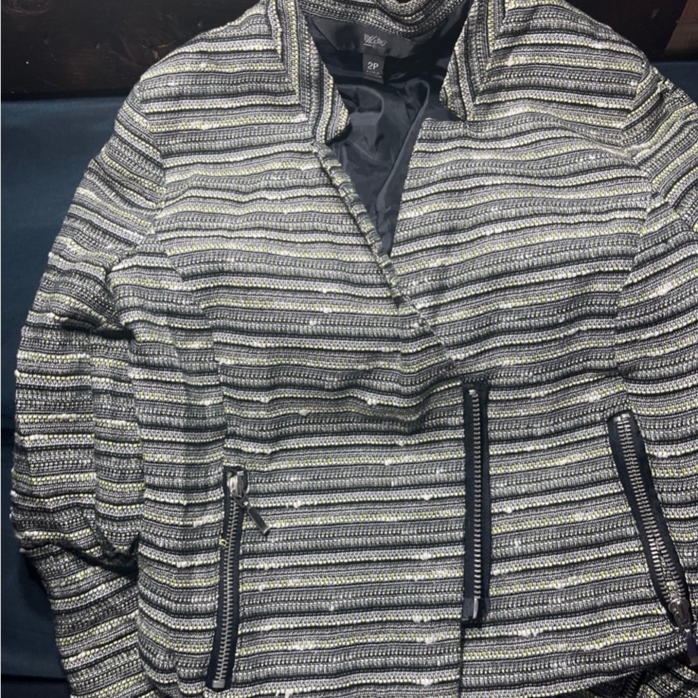Mossimo Supply Co. Black and Gray Striped Blazer